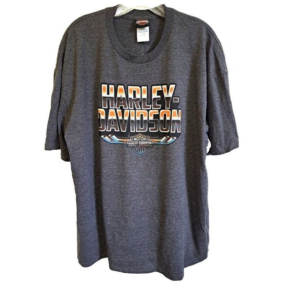 Harley-Davidson Men's XXL Gray Short Sleeve Rockstar Fort Myers Florida - Picture 1 of 6